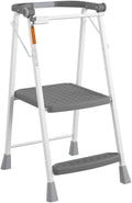 COSCO 2-Step Kitchen Stepper™ Folding Step Stool, Safety Kit Series, Ages 4+, Grey