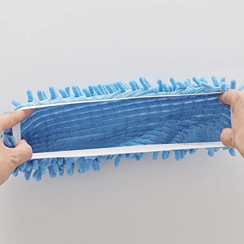 Mop Slippers,Mop Shoes,Dust Duster, Mop Socks for Women Men Kids Foot, Microfiber Reusable for House Office Bathroom Kitchen (Blue-2pairs,One Size)