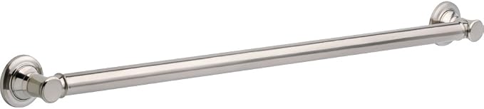 Grab Bar, ADA Compliant Bathroom Shower, Traditional 36 in. x 1-1/4 in. Concealed Screw in Brilliance Stainless Steel