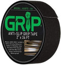 GRIP Anti Slip Tape - 80 Grit High Traction Non-Slip Tape for Stairs, Ramps, Floors, Indoor/Outdoor Use, Easy Cut & Apply, Durable for Heavy Traffic Areas (2" x 34')