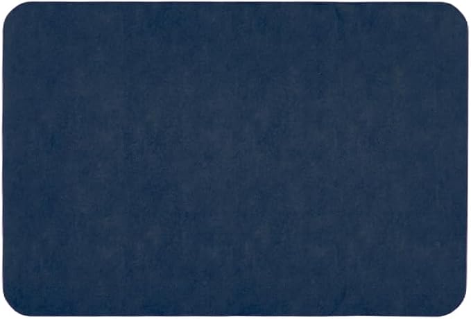 TYUU Bathroom Mat Quick Dry, Bathroom Rugs Non Slip Washable Thin Absorbent Bath Mat Fits Under Door Bathroom Floor Mat Perfect for Bath, Shower, or Sink 24"x36" Navy Blue