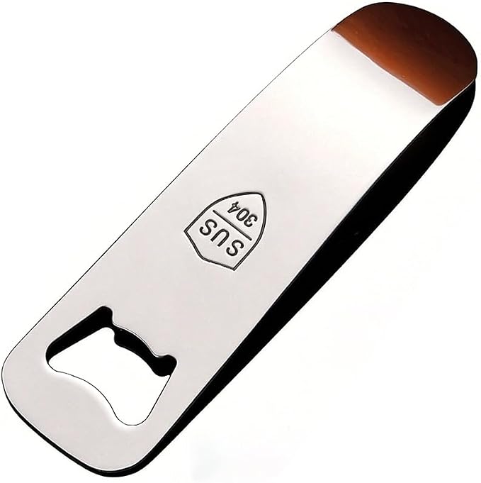 Durable 304 Stainless Steel Bartender Opener 1/3Pcs, Slim Flat Portable Pocket Opener Household Kitchen Bar Accessory(3Pcs)