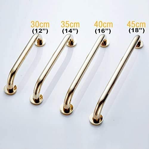 24-Inch Grab Bar Safety Handrail, Polished Gold, Heavy-Duty Construction Armrest, Bathroom Shower Bathtub Support for Hotel/Motel/Home