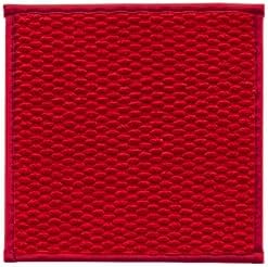 TYUU Small Christmas Bathroom Rugs, Non Slip Washable Bath Rugs Super Absorbent Bathroom Rug Thin Quick Dry Low Pile Bath Mats, Red 12"x12"