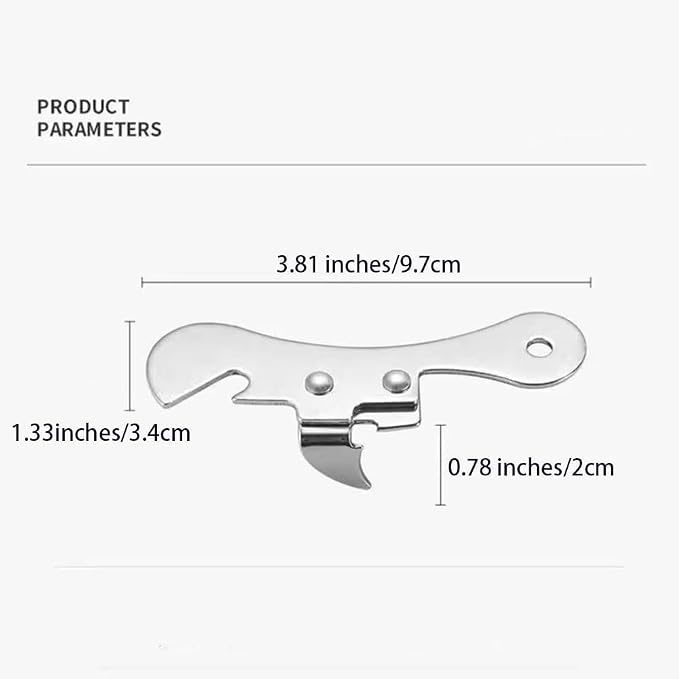 NACOLUS Can Opener Manual Stainless Steel Camping Can Opener, Portable Bottle Opener (2 Pieces)