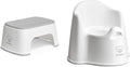 BabyBjörn Step Stool, White/Gray & Potty Chair, White/Gray