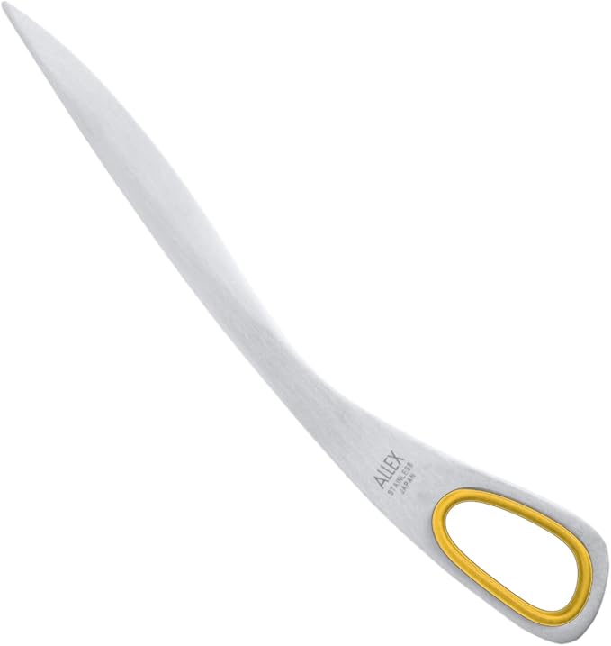 ALLEX Letter Opener 6.7" Sword Envelope Opener Knife, Japanese Stainless Steel Blade, Mail Opener Paper Knife Tool All Metal, Yellow, Made in Japan