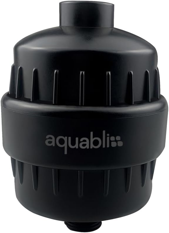 AquaBliss High Output Revitalizing Shower Filter - Reduces Dry Itchy Skin, Dandruff, Eczema, and Dramatically Improves The Condition of Your Skin, Hair and Nails - Matte Black (SF100-BK)