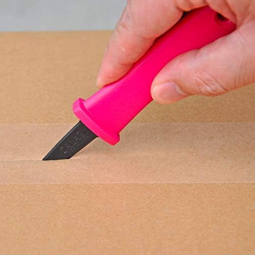 CANARY Box Opener Tool with Non-Stick Coated Blade 5" - Mini Package Opener Box Cutter Knife - Made in Japan, Pink