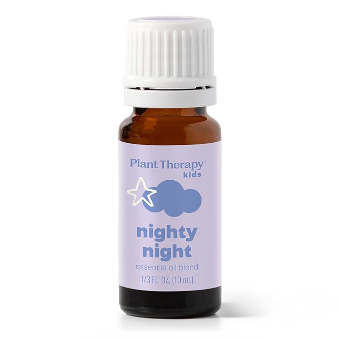 Plant Therapy Kids Nighty Night Essential Oil Blend for Sleep, 10 mL (1/3 oz), 100% Pure, Undiluted, Natural Aromatherapy, Encourages a Good Night's Rest