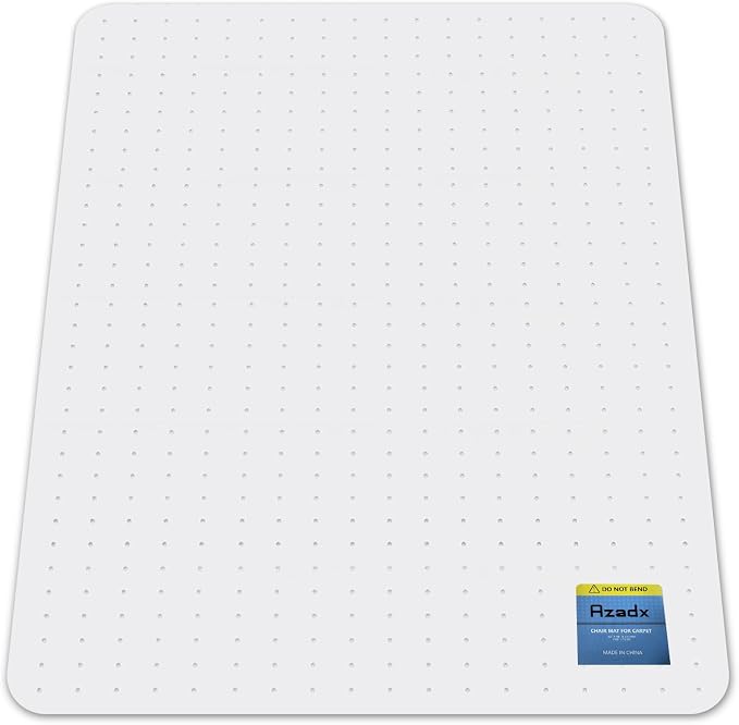 Azadx Heavy Duty Office Chair Mat for Carpet 51" x 63" Hard Material Chair Mat for Carpeted Floor Slip Resistant Carpet Protector for Home Office Easy Glide Desk Floor Mat for Office Chair on Carpets