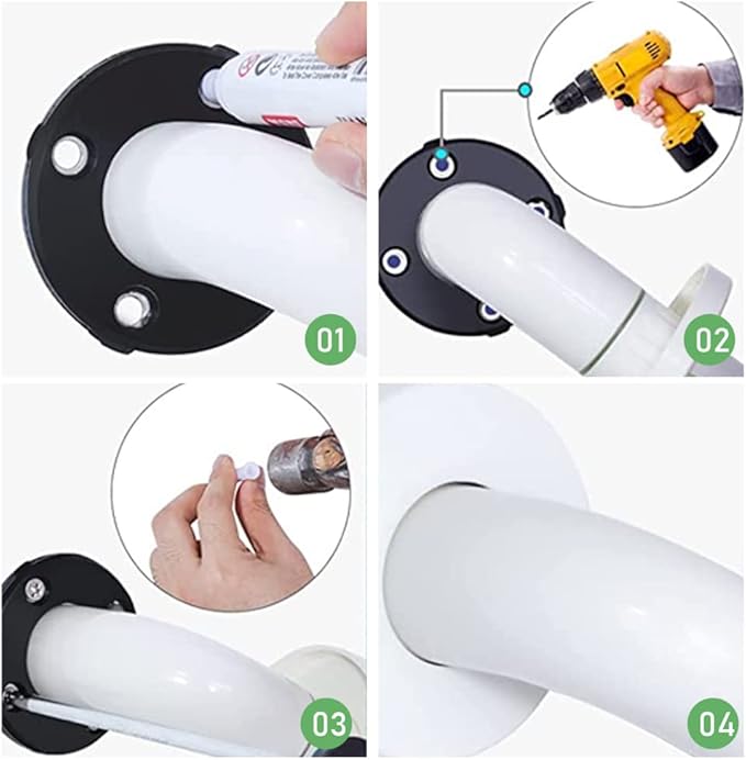 Grab Bars Anti Slip Shower Handle Bathroom Grab Bar Hand Rail Support Assist Bath Handles Bathroom Balance Bars for Handicap Elderly Injury
