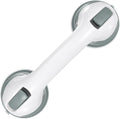 uxcell Grab Bars for Shower, 12 Inch Shower Handle Suction Cup, Grab Bars Elderly Assistance Products Safety Removable Grip Press-Lock for Seniors Bathtubs Bathroom Toilets, White/Green