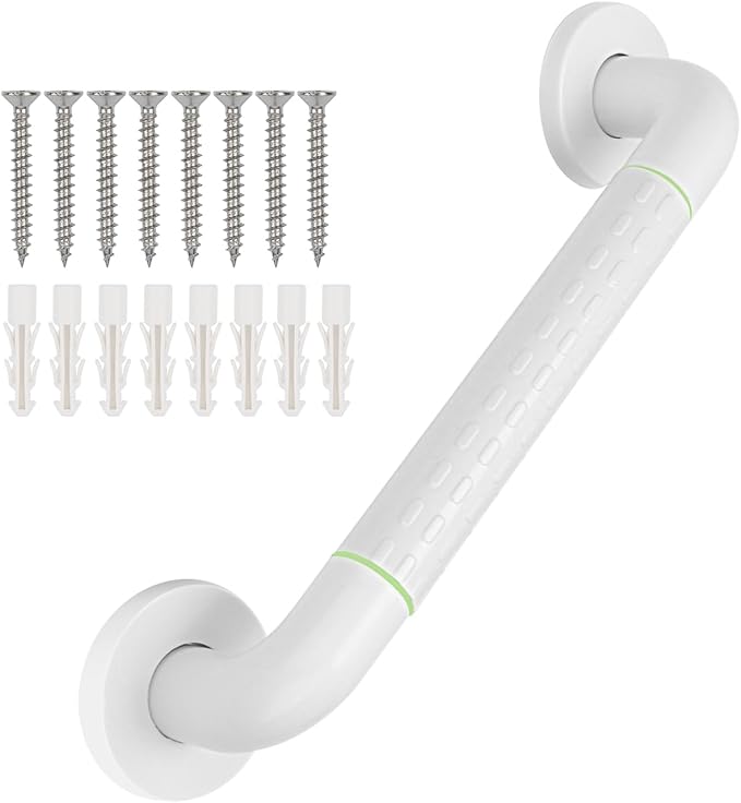 supregear Grab Bars for Bathtubs and Showers - Anti Slip Heavy Duty Shower Safety Handle - White Stainless Steel Support Rail for Bathtub Toilet Kitchen Stairway Elderly Children & Disability, 31.5 in
