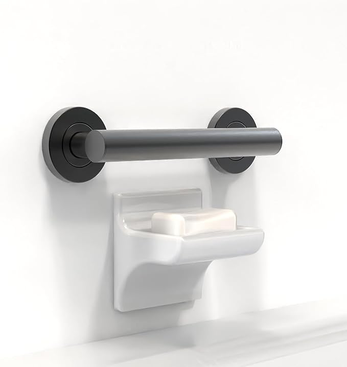 Bath, Shower and Toilet Safety Grab Bar for Seniors and Handicaps, ADA Compliant Mobility Aid Balance Assist Handle, Stainless Steel