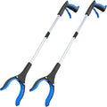 32" Grabber Reacher Tool (2-Pack), Foldable Trash Picker Upper with 360° Rotating Jaw & Magnetic Tip, Heavy Duty Reaching Assist Stick for Seniors, Post Surgery Recovery Must Haves Mobility Aid