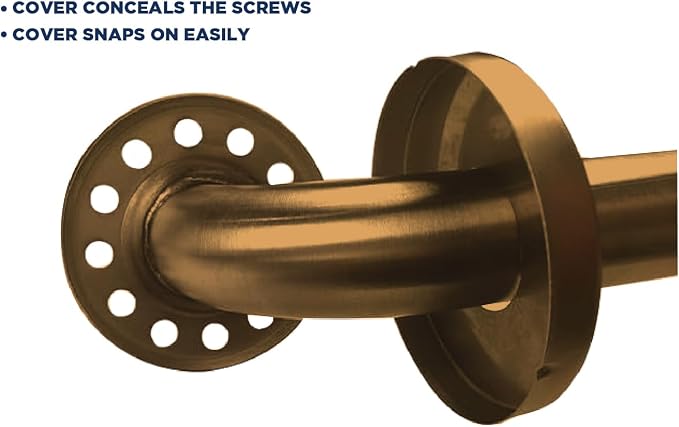 Grab Bar Bundle - ADA Compliance - 1.5" Diameter - 18", 36", 42" Lengths - Pack of 3 - Brushed Rose Gold, Toilet Grab Bars for Commercial Restrooms and Grab Bars for Shower