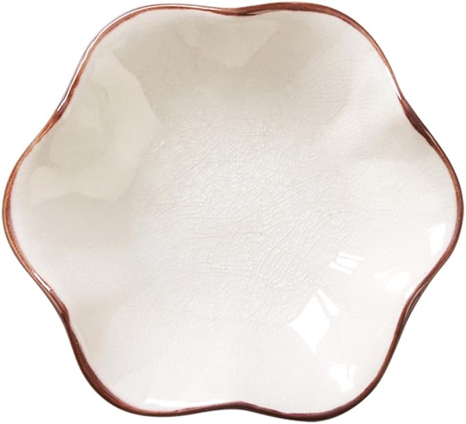 Ice Cracking Leaf Jewelry Dish, Decorative Ring Holder Small Trinket Tray Bowl, Gifts for Daughter Mom Friends, Milk White.