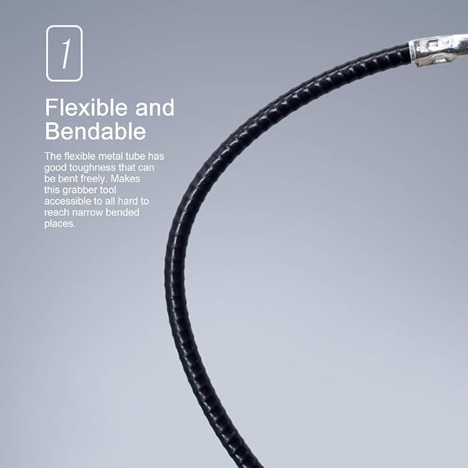 Plumbing Grabber, Flexible Grabber Claw Reacher Tool With 4 Claws Extendable Drain Clog Remove Tool Bendable Hose Pickup Reaching Assist Tool for Litter Pick Home Sink Drains Toilet(Size:0.57m)