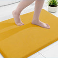 Smiry Memory Foam Bath Mat 36x24, Extra Soft and Absorbent Bathroom Mats, Non Slip Washable Carpet for Floor, Shower and Tub, Yellow