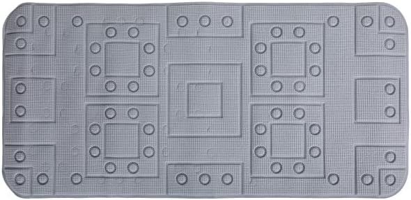 Duck Brand 286625 Safety Grip Bath Mat, 17 x 36 Inches, Gray, 2-Pack