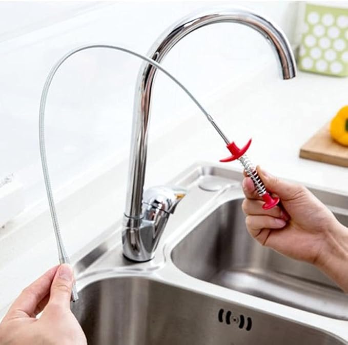 ALINNA Flexible Grabber Claw Pick Up Reacher Tool with 4 Claws Bendable Hose Pickup Reaching Assist Tool for Litter Pick, Home Sink, Drains, Toilet(24 Inches)