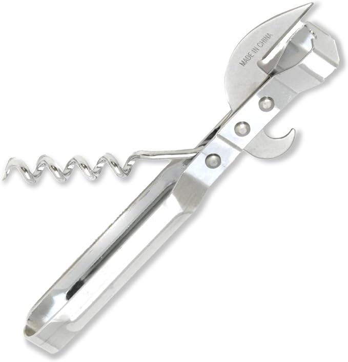 Chef Craft Select 3-in-1 Can Opener, 6 inches in length, Stainless Steel