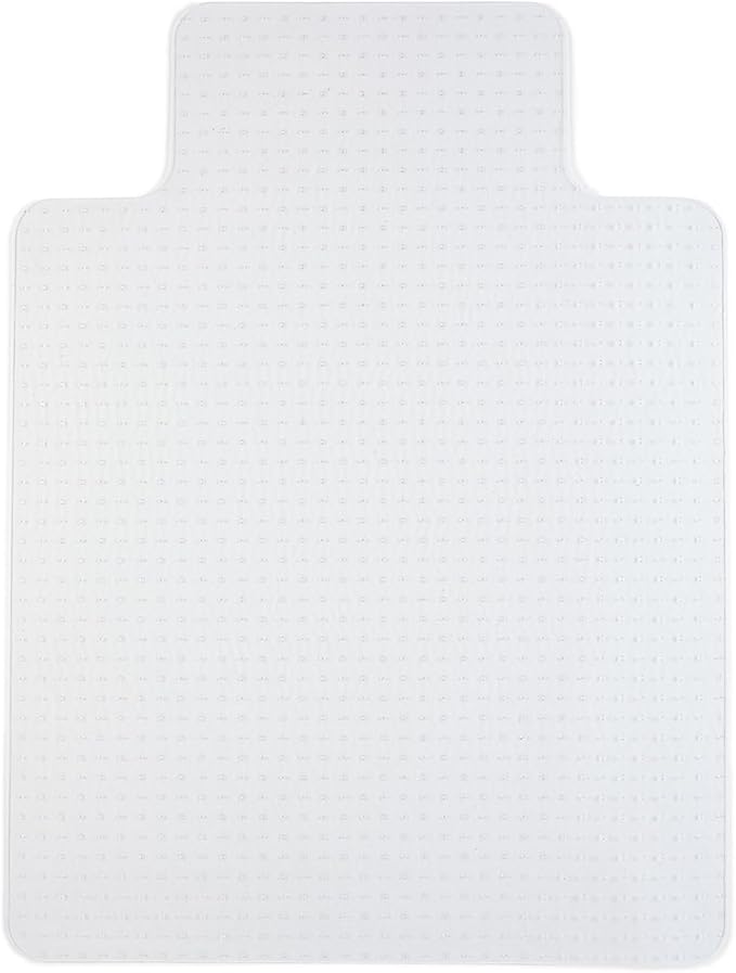Staples Office Chair Mat, Clear Floor Mats with Lip, Flat-Pile Carpets, Extended Under-Desk Coverage, 35.5" x 47.5 Inch, Smooth Glide