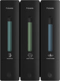 Shampoo and Conditioner Dispenser - Shower Soap Dispenser Wall Mounted No Drill - Shampoo Conditioner Body Wash Dispenser 3 Chamber - Easy Install for Bathroom Hotel Black 1200ml