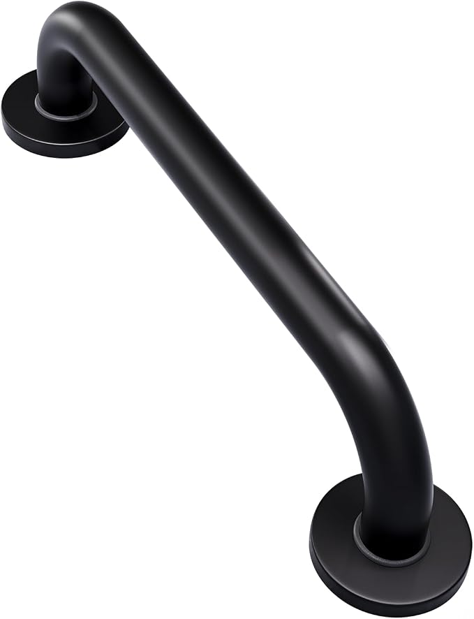 AmazerBath Grab Bars for Shower 9" L x 1" D, Handicap Shower Grab Bars for Senior Anti Slip, Shower Safety Bars for Wall Stainless Steel, Holds up to 500LBs, Black
