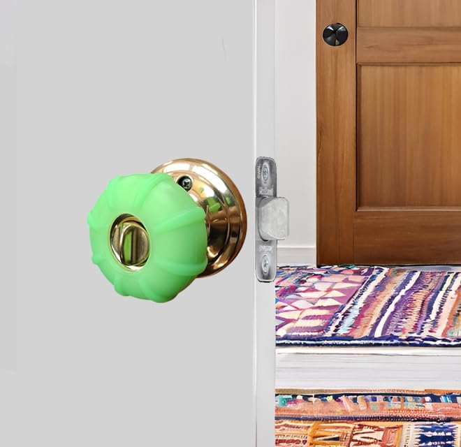 Enjoy Cover | 2 Pack Upgraded Ergonomic Design Door Knob Cover Grips, Non-Slip, Arthritis and Senior Living Aids, Universal Size (Green)