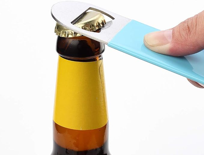 JXS 3 Pack 7" Heavy Duty Stainless Steel Flat Bottle Opener, Well-Made Long Neck Bottle Opener