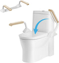 Toilet Safety Rails for Seniors, Heavy Duty Foldable Toilet Support for Seniors, Elderly Toilet Seat Rails with Arms, Toilet Bars for Elderly and Disabled Up to 520LBS, Easy Installation Toilet Rails