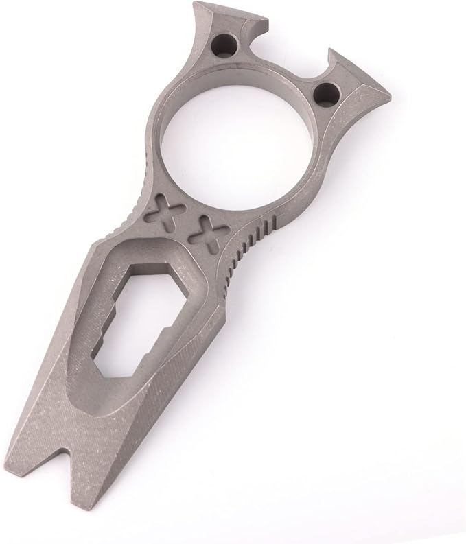Hamans Pry Bar Multi Tool Titanium with Wrench Bottle Opener Pry Bar Function Mini Portable