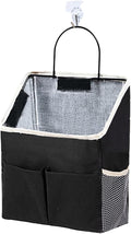 Wall Hanging Storage Bag,Wall Hanging Organizer Bags with Pockets, Wall Organizer Storage for Dormitory Bathroom Bedroom Kitchen(Black 1)