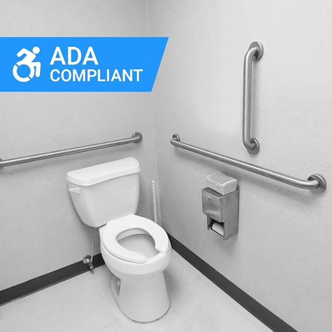 Commercial Grab Bar Bundle for Commercial and Residential Restrooms- 1.5" Diameter - 18", 36", 42" - ADA Compliance - Pack of 6