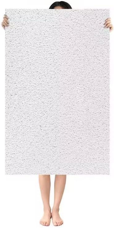 Shower Mat Non Slip: 39.4 x 27.5 Inch Extra Large Shower Mats for Inside Shower with Drain Hole - Soft PVC Loofah Anti Slip Shower Stall Mat for Walk-in Shower and Bathroom, Quick Drying