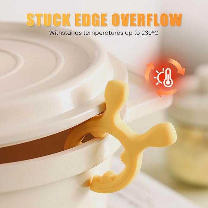 Multifunction Silicone Pot Handle Spatula Rack, 2026 Non-Slip Spoon Holder Stove Organizer Kitchen Gadgets, Steam Releaser,Utensil Anti Scalding Pot Clip for Cooking Accessories (1, 3 Color)