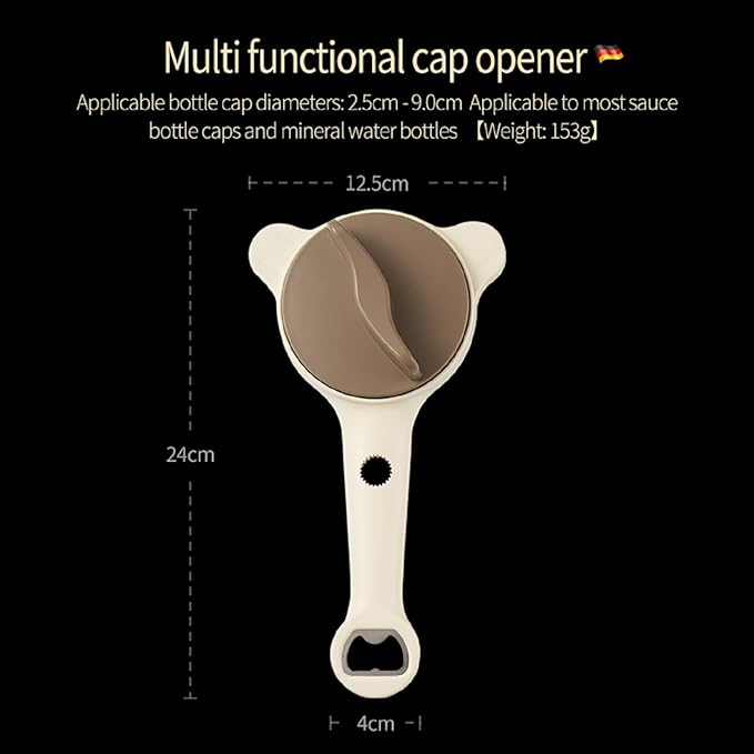 NiceGo 4-in-1 Adjustable Jar Opener - Premium Stainless Steel Lid Remover for Seniors & Arthritis Sufferers, Effortless Multi-Function Bottle & Can Opener for Kitchen Gadgets (1 Pack)