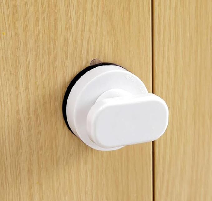 Suction Cup Door Handle, Glass Door Handle, Refrigerator, Drawer, Bathroom, Suction Cup armrest, Bathtub Shower Handle, Kitchen Drawer Cabinet Handle (Small White)