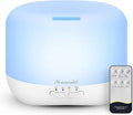 Aromatherapy Essential Oil Diffuser for Room: 500ml Colorful Aroma Air Humidifier with Adjustable Cool Mist Mode, Auto Off Ultrasonic Diffusers for Large Room Home Office(White)