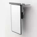 TAILI Shower Mirror Fogless for Shaving with Razor Holder, Anti-Fog with Powerful Suction Wall Mounted for Bathroom, Makeup Shave Mirror for Men & Women, Shatterproof & Removable, Grey