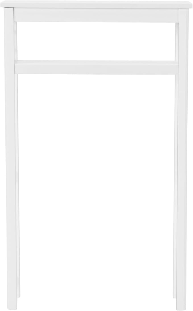 Derby Over-the-Toilet Storage Shelf – 44" Tall Modern Bathroom Space Saver with Open Shelves – Freestanding Organizer Rack for Toiletries & Towels by Alaterre Furniture (White)