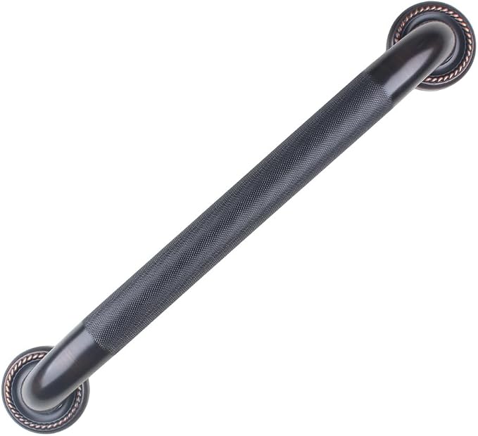 30-inch Textured Grab Bar for Bathtub and Shower, Oil Rubbed Bronze Finish, 1.5-Inch Diameter, Bathroom Toilet Saftey Hand Rail, Wall-Mounted, Great for Towel Holder/Stair Handrail