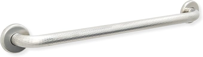 12" Shur Grip Shower Handle | 304 Stainless Steel Bathroom Grab Bar for Seniors, Handicap | ADA Safety Bar for Elderly, Holds Up to 400lbs | For Bathtubs and Showers