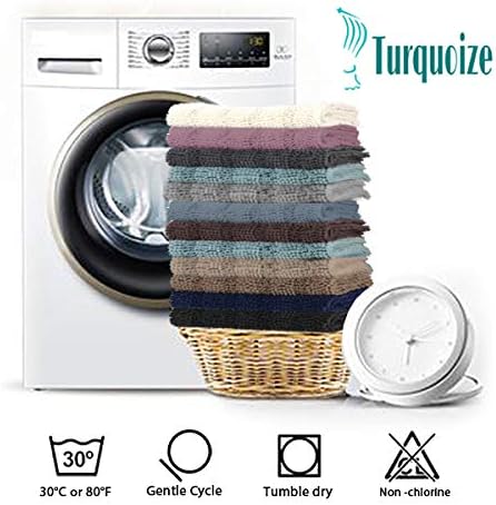 Turquoize Turquoize Large Size 59inch by 20inch Luxurious Shaggy Chenille Bath Mat Non-Slip Soft Polyimide and Polyester Runners for Bathroom Water Absorbent Machine-Washable Shag Bath Mat,Stone Blue