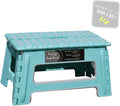 Folding Step Stool - 9" Height - Holds up 300 Lbs Lightweight Foldable Stepping Stool is Sturdy Enough to Support Adults & Safe Enough for Kids. Skid Resistant and Open with one Hand