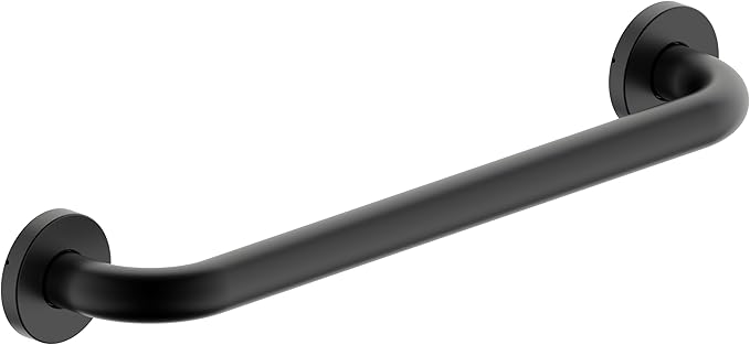 16 Inch Grab Bar 304 Stainless Steel Anti-Slip Bathroom Safety Handrail Wall Mount Assist Grip for Elderly Handicap Bathtub Shower Toilet,GB-4023-MT, Matte Black