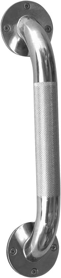DMI Textured Grab Bars, Handicapped Grab Bars for Bathroom, Shower Rails, Grab Bar for Handicap and Elderly, Perfect for Bathroom Safety, Rust-Resistant Steel, 12", Chrome, FSA & HSA Eligible