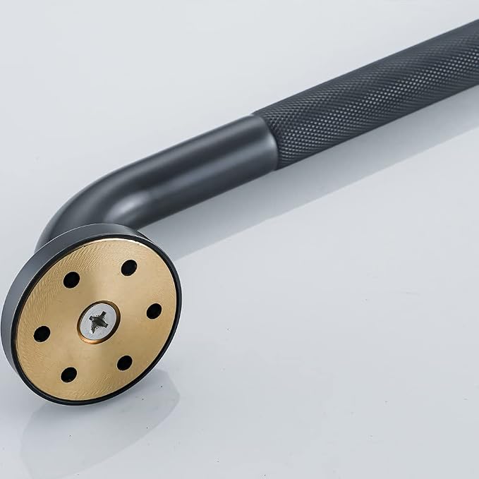 18-Inch Grab Bar Featuring Anti-Slip Handrail, Solid Brass, Oil Rubbed Bronze, Heavy-Duty Construction Armrest, Bathroom Bathtube Shower Safety Rail